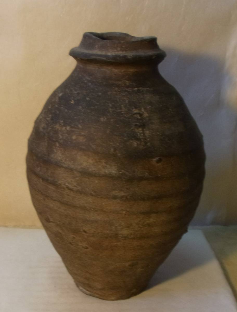 壺屋焼 焼き締め 鬼の腕 徳利 鬼の腕形徳利又は壺・花瓶（