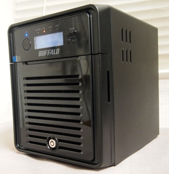NoS778☆BUFFALO 4ベイNAS WSH5411DN12W6 HDD欠損ジャンク！CeleronJ1900 1.99GHz/メモリ8GB/SSD128GB完全消去済/コイル鳴き有☆