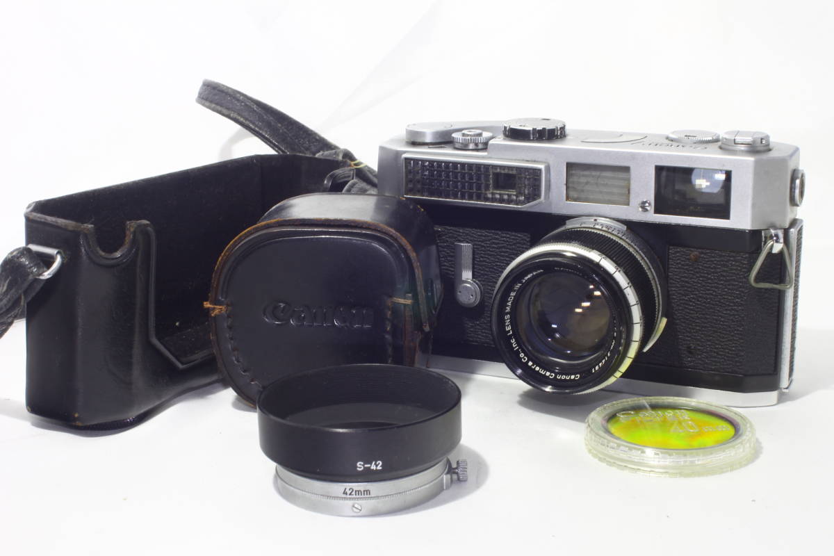 A906◆露出計OK◆ Canon キヤノン Camera MODEL 7 / LENS 50mm F1.8 黒鏡胴