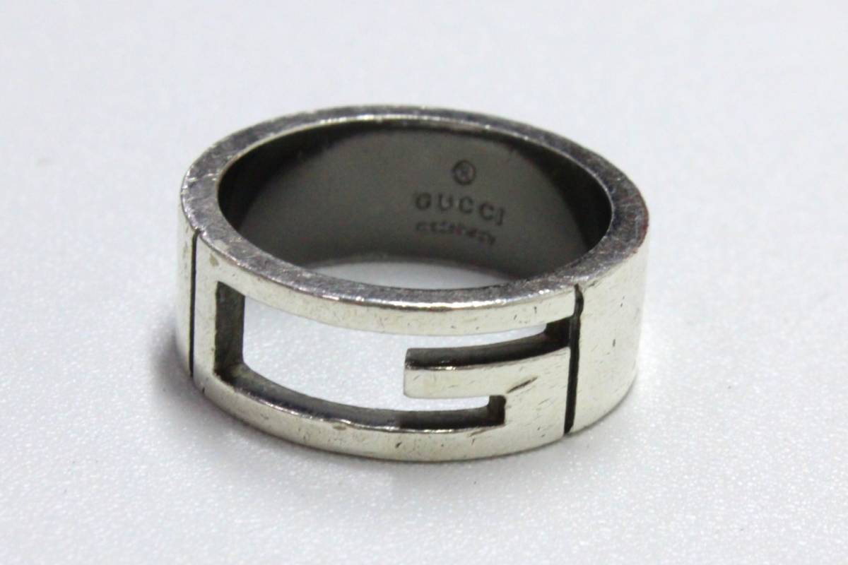 ○【Gucciリング/17】グッチGリング指輪/記載サイズ17/実寸16.5位/詳細 
