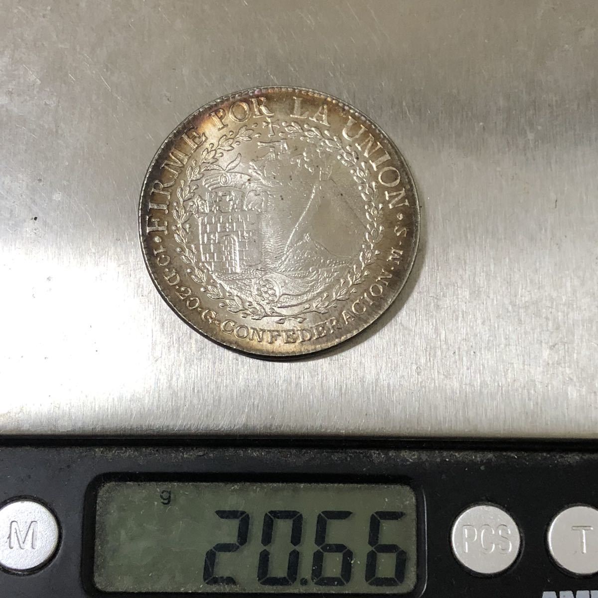 1836 8レアル 古銭 銀貨 コイン 硬貨 外国古銭 大型銀貨 1836 8レアル
