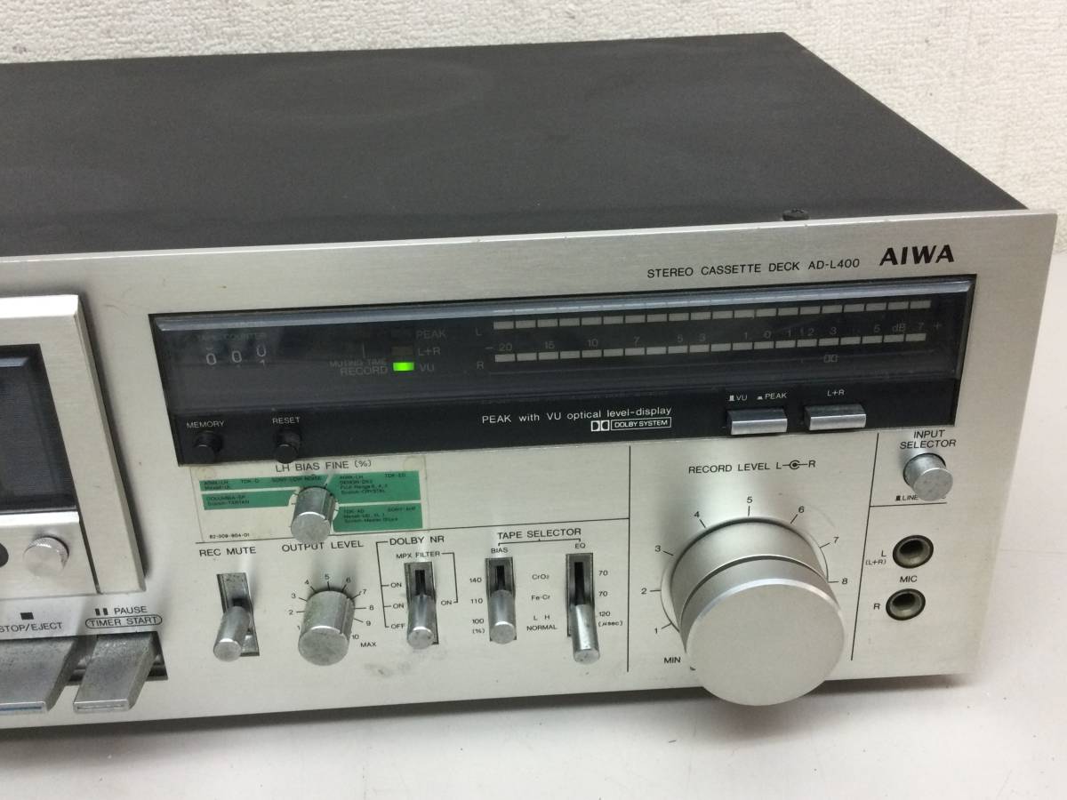 AD-L400 カセットデッキ - ステレオカセットデッキ ジャンク品 AIWA アイワ AD-L400 ステレオカセットデッキ オーディオ機器