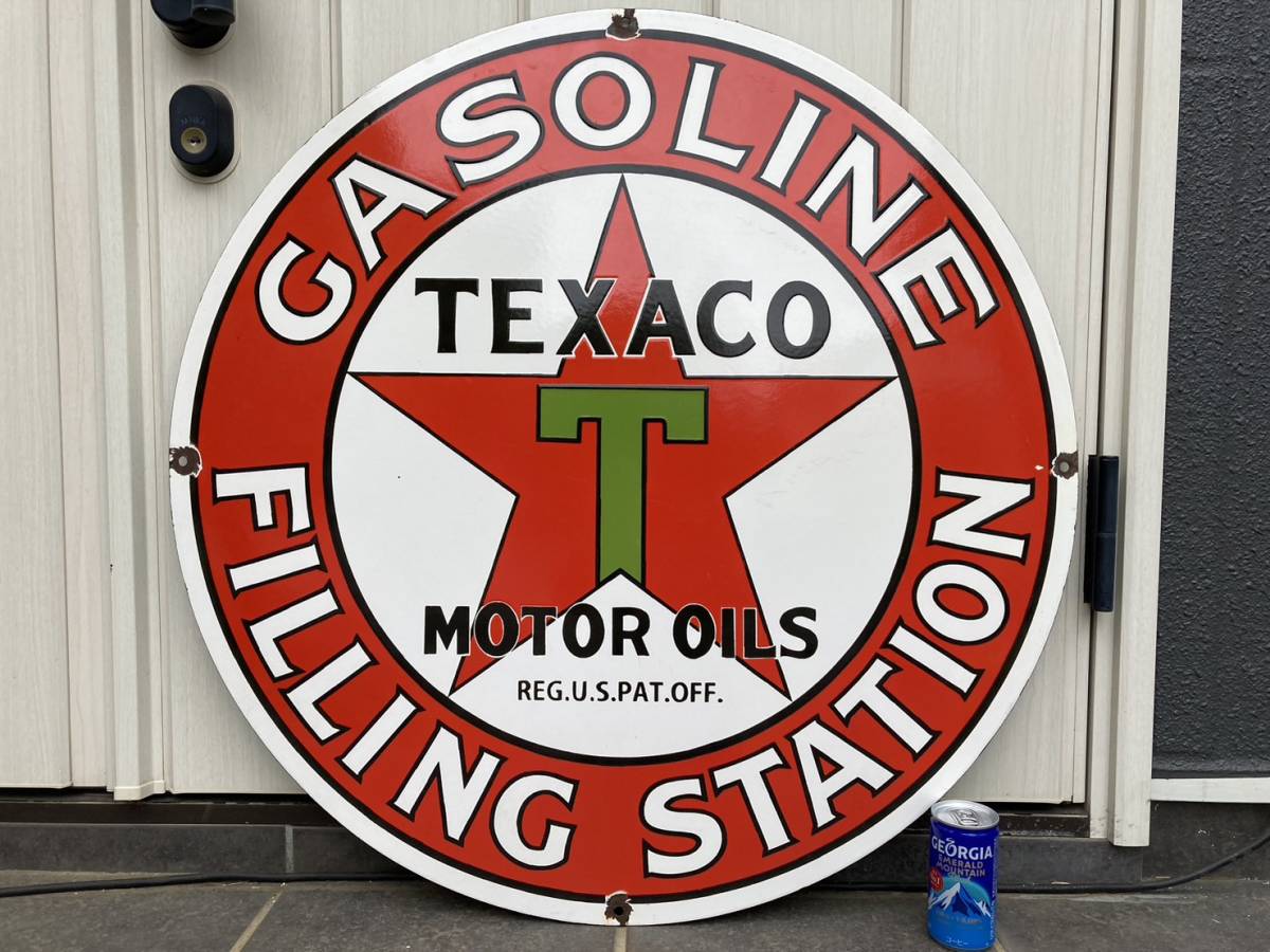 TEXACO 看板 テキサコ 1 ビンテージ 76cm 世田谷ベース 【公式通販】