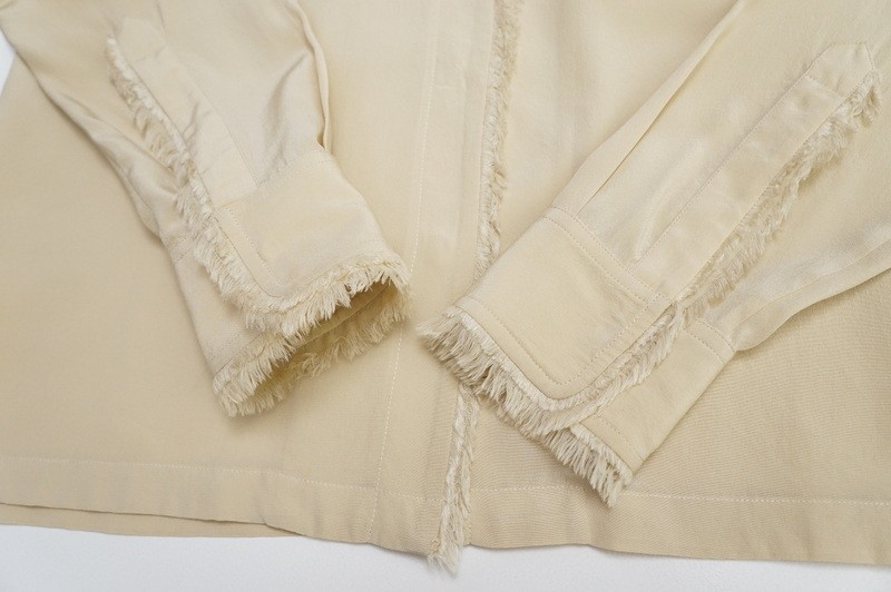 GN1856〇ドリス ヴァンノッテン/Dries Van Noten*シルク100％*とろみ*フリンジ*ブラウス*シャツ*サイズ36*ベージュ ヴァン ドリス Van さらばドリス。 ノッテン、デザイナーのドリスが6月末で退任へ バイヤーからも惜しむ声が続々と