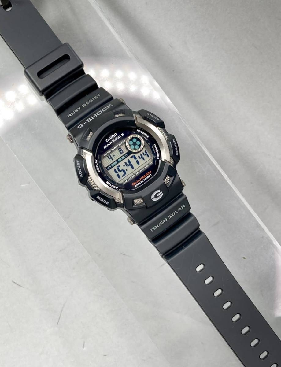極美品 G-SHOCK GW-9100-1JF GULFMANガルフマン タフソーラー 電波受信 
