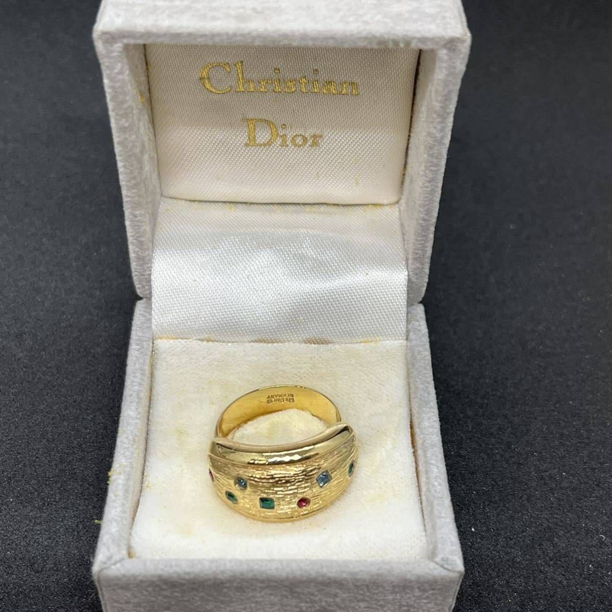 極美品□Dior ディオール カラーストーン リング 指輪 ピアス 極美品□Dior ディオール カラーストーン リング 指輪 ピアス