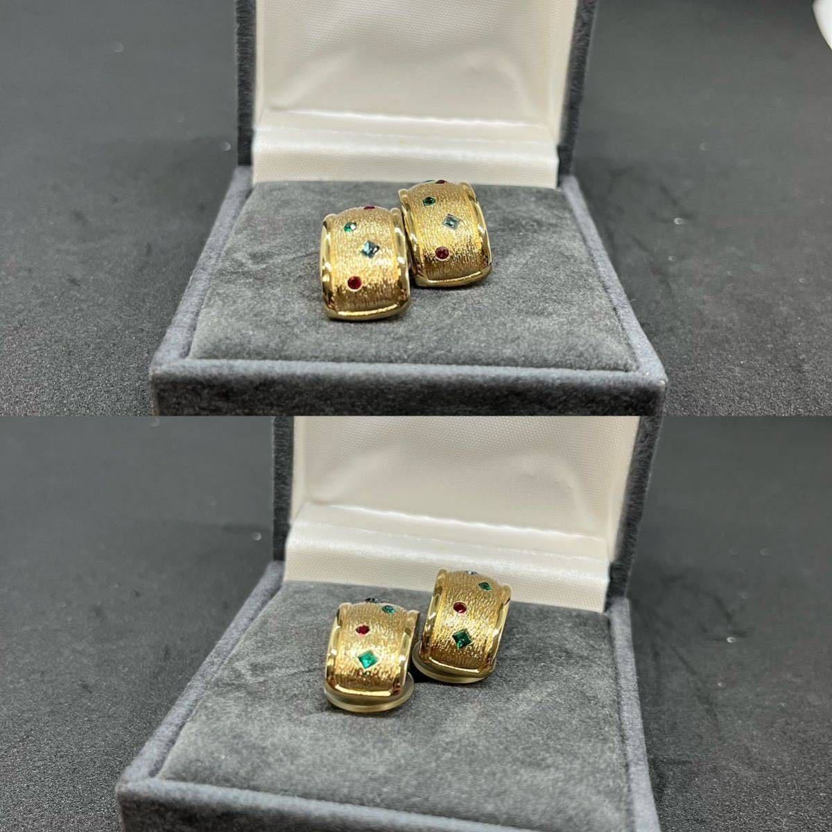 極美品□Dior ディオール カラーストーン リング 指輪 ピアス 極美品□Dior ディオール カラーストーン リング 指輪 ピアス