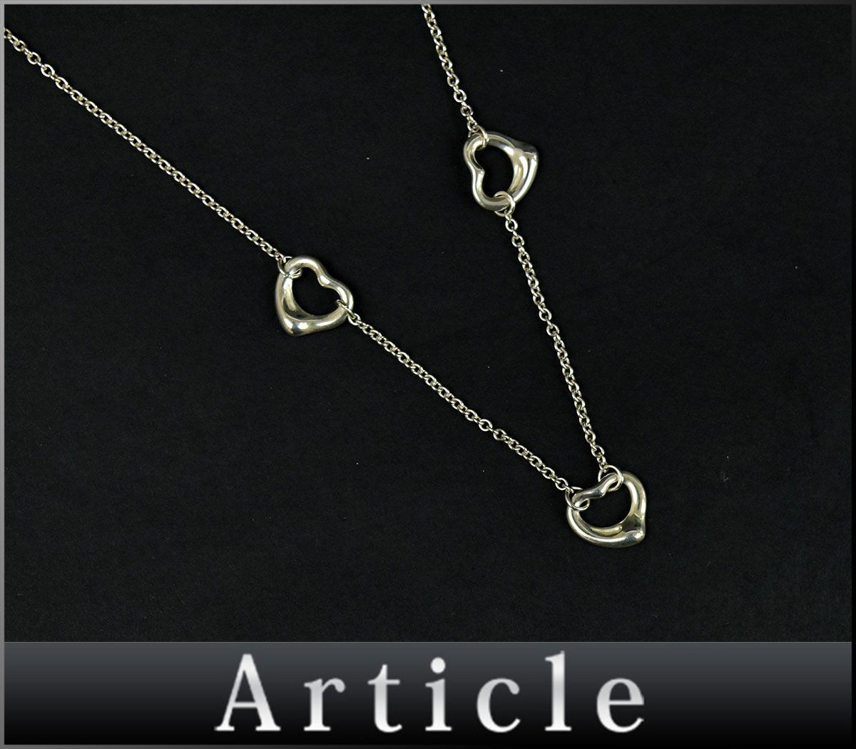 145050□美品 Tiffany&co ティファニー トリプル オープンハート 