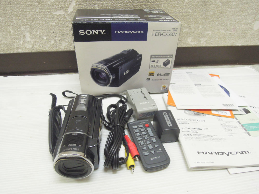 2664) SONY ソニー デジタルHDビデオカメラ HDR-CX520V バッテリー2個
