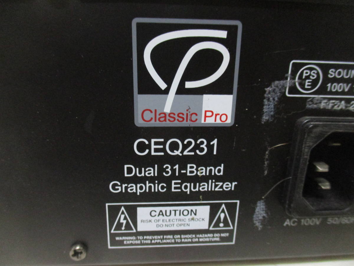 ◇◇Classic Pro CEQ231 Dual 31 Band Graphic Equalizer グラフィック 