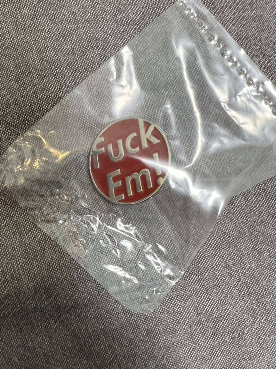 Supreme pins pin fuck em ピン レア 21ss ピンズ ピンバッジ Fuck