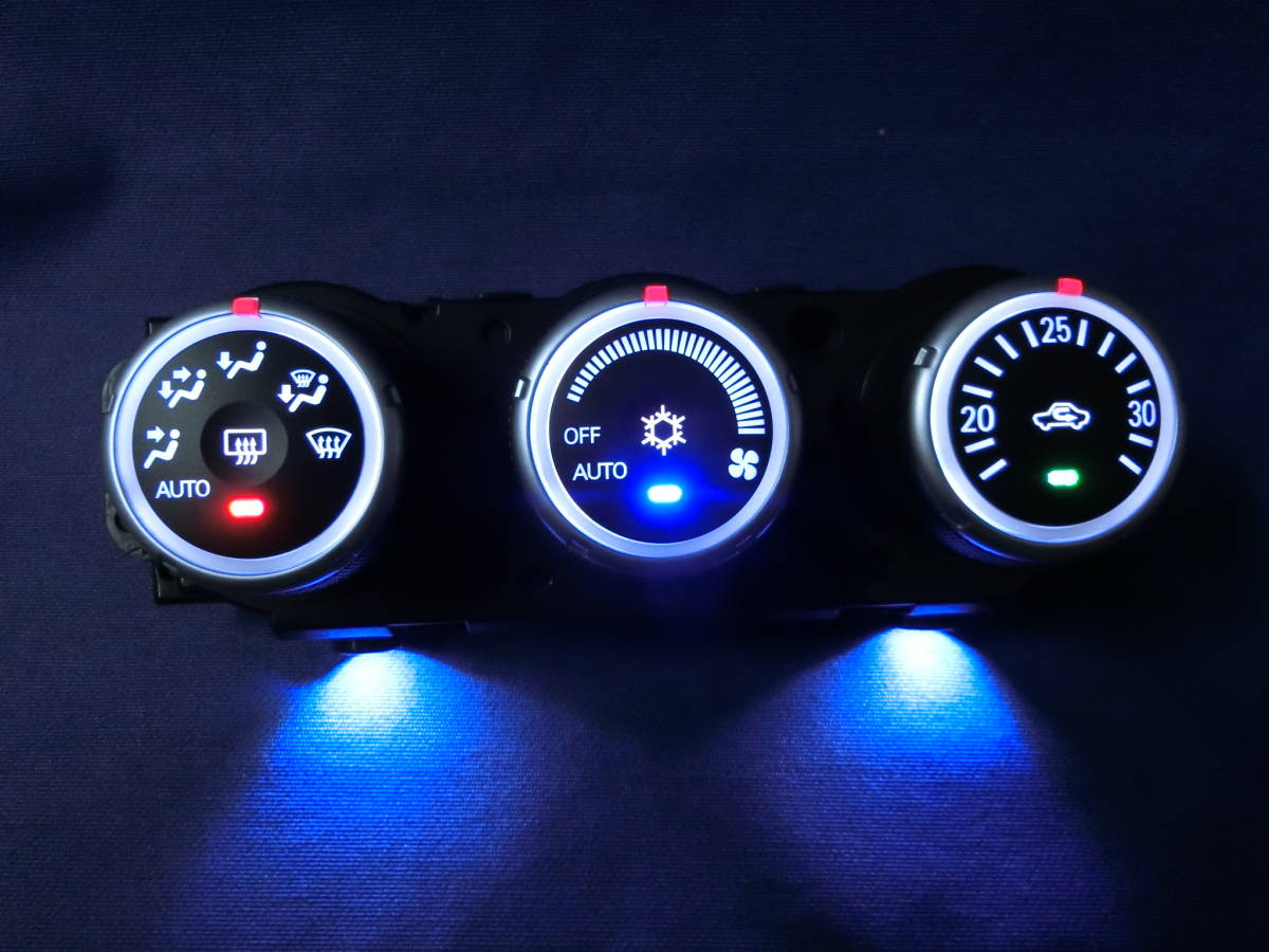★☆ 三菱デリカD5 （CV5W）　Visteon製　ホワイトLED化エアコンスイッチユニット ☆★