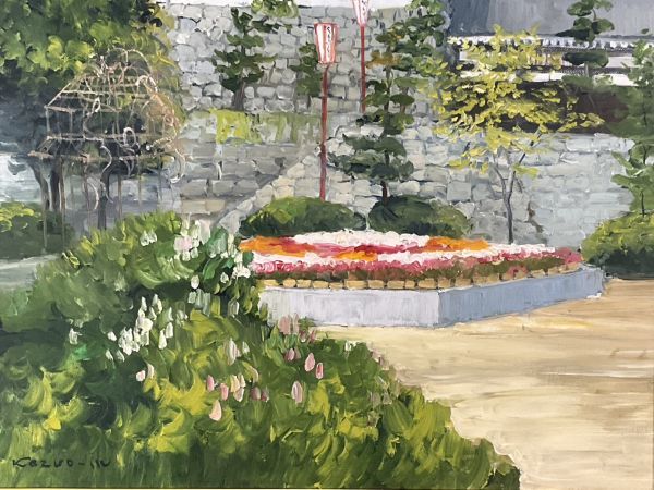 森下一夫 『伏見桃山城』真筆 絵画 油絵 真作□油彩□油彩□森下一夫□『伏見桃山城』□M15号・大型□大阪府
