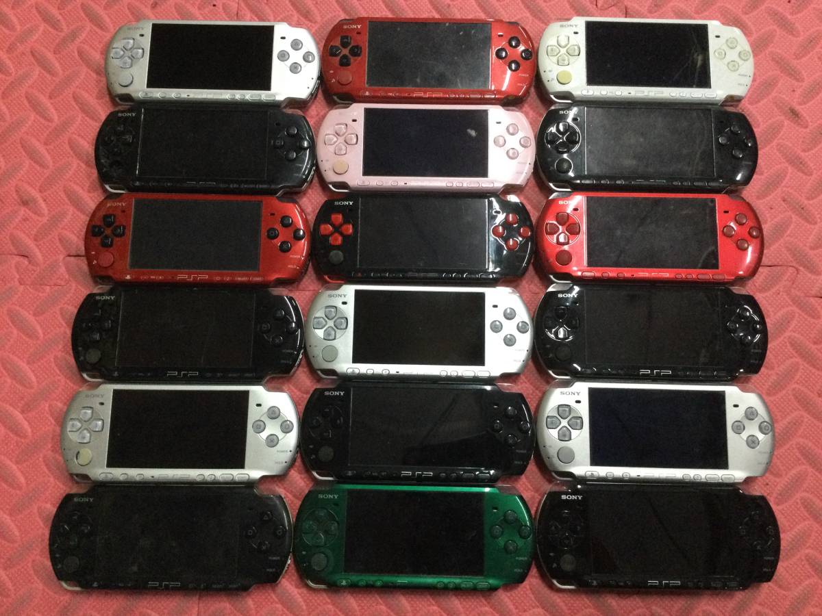 【N2982/60/0】ジャンク★PSP★本体★計18台★PSP-3000★大量★まとめ★セット★ゲーム機★プレイステーションポータブル★SONY★