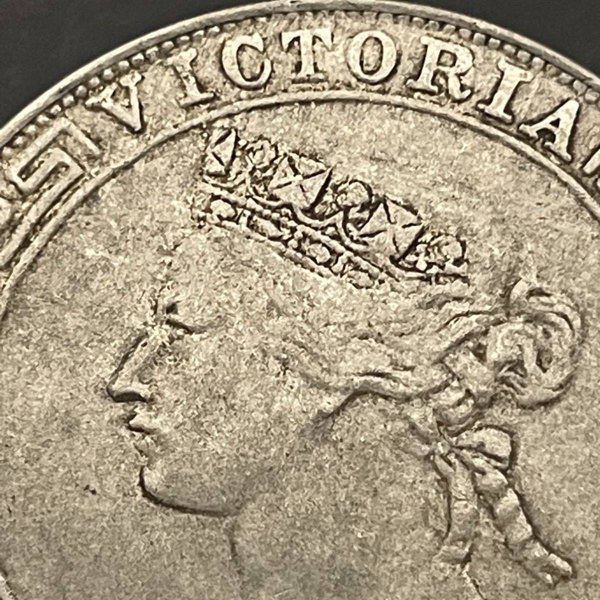 イギリス 古銭 ビクトリア女王 1ドル銀貨 英領香港 壹圓 貿易銀 コイン レア