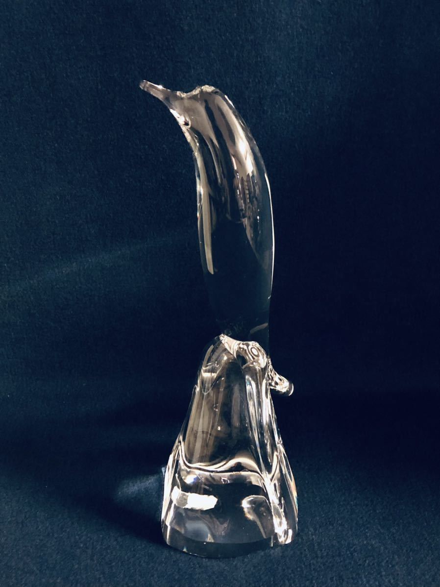 フランス ドーム クリスタルガラス 鳥 彫刻 DAUM NANCY France CRANE