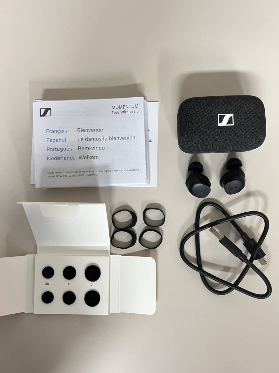 動作確認済み ゼンハイザー SENNHEISER MOMENTUM TRUE WIRELESS3 BLACK ②