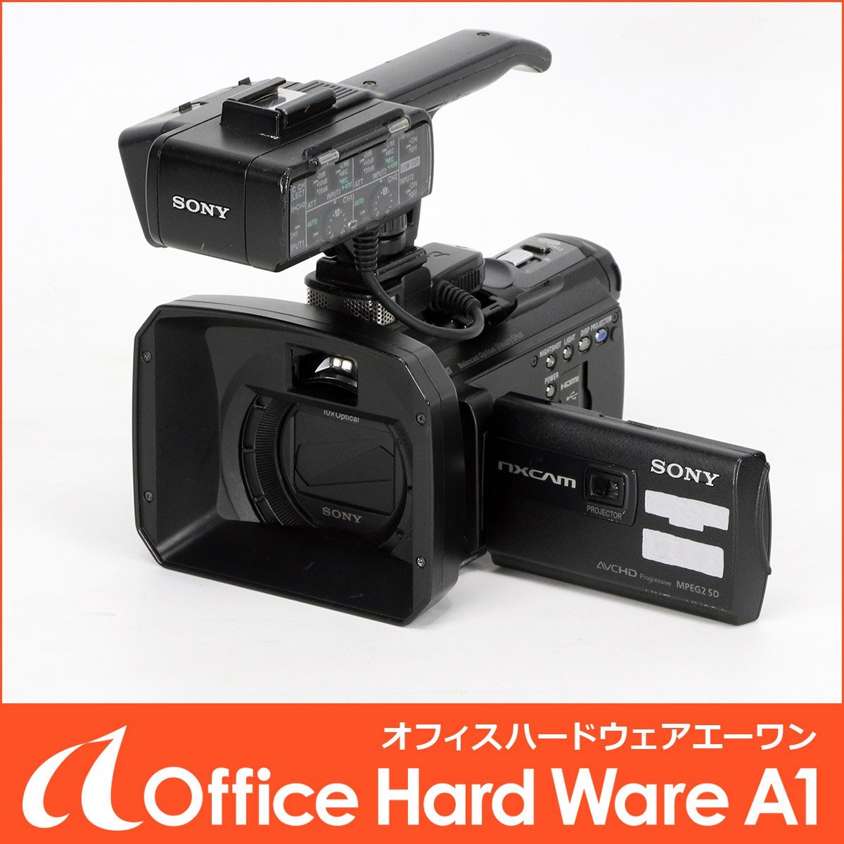 SONY ソニー NXCAMカムコーダー HXR-NX30J プロジェクター機能付 / 外装キズ有 投写部に汚れ(傷？) 【中古 業務用 ビデオカメラ】 5326 #T