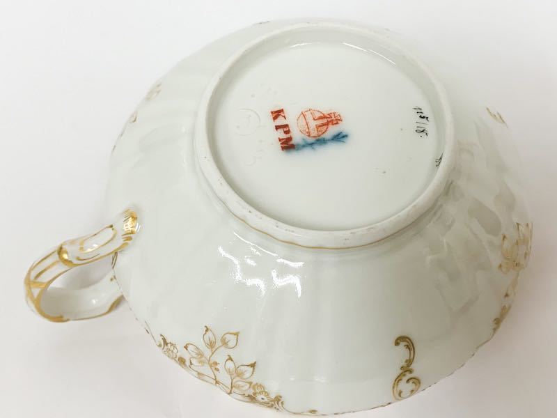 KPM ベルリン王立磁器製陶所 カップ&ソーサー 金彩 希少 食器 