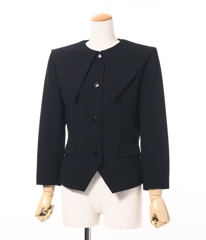 TF7320●クリスチャンディオール/Christian Dior*ジャケット*セーラー襟*上着*ブラック*黒*7