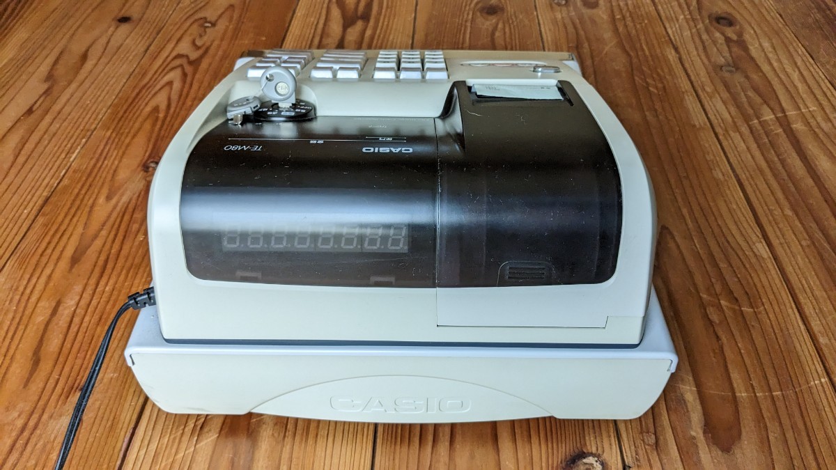 カシオレジスター TE-M80 中古品 人気機種感熱紙 送料無料 002544 