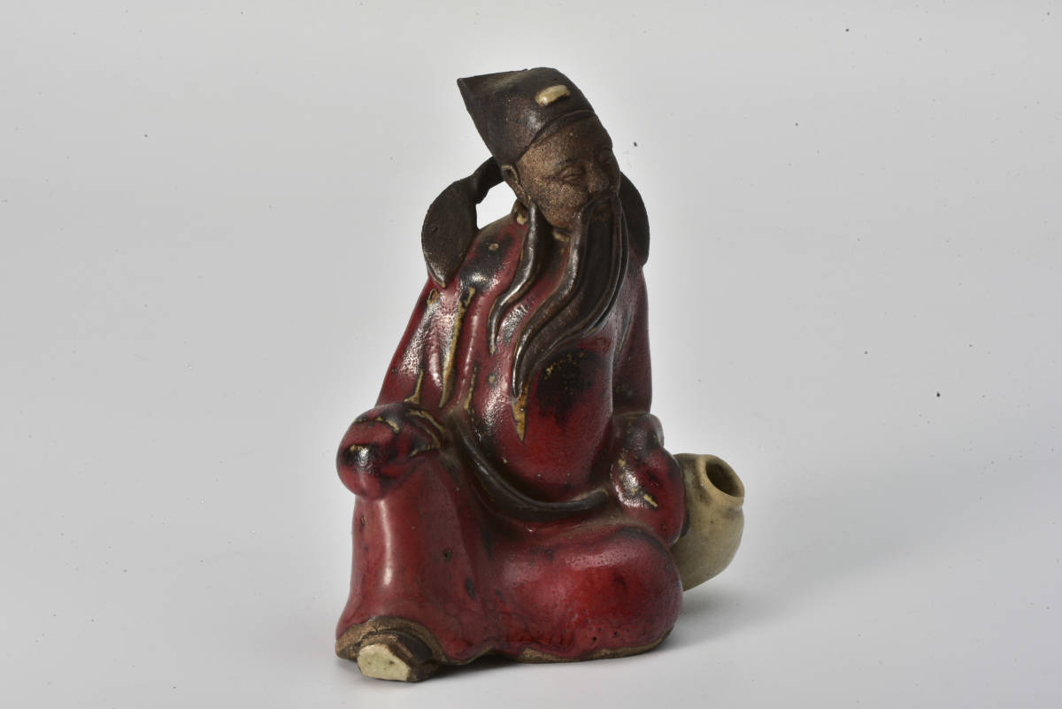 2体まとめ》大黒様 / 備前焼 恵比寿様 陶器 七福神 縁起物 置物 時代物