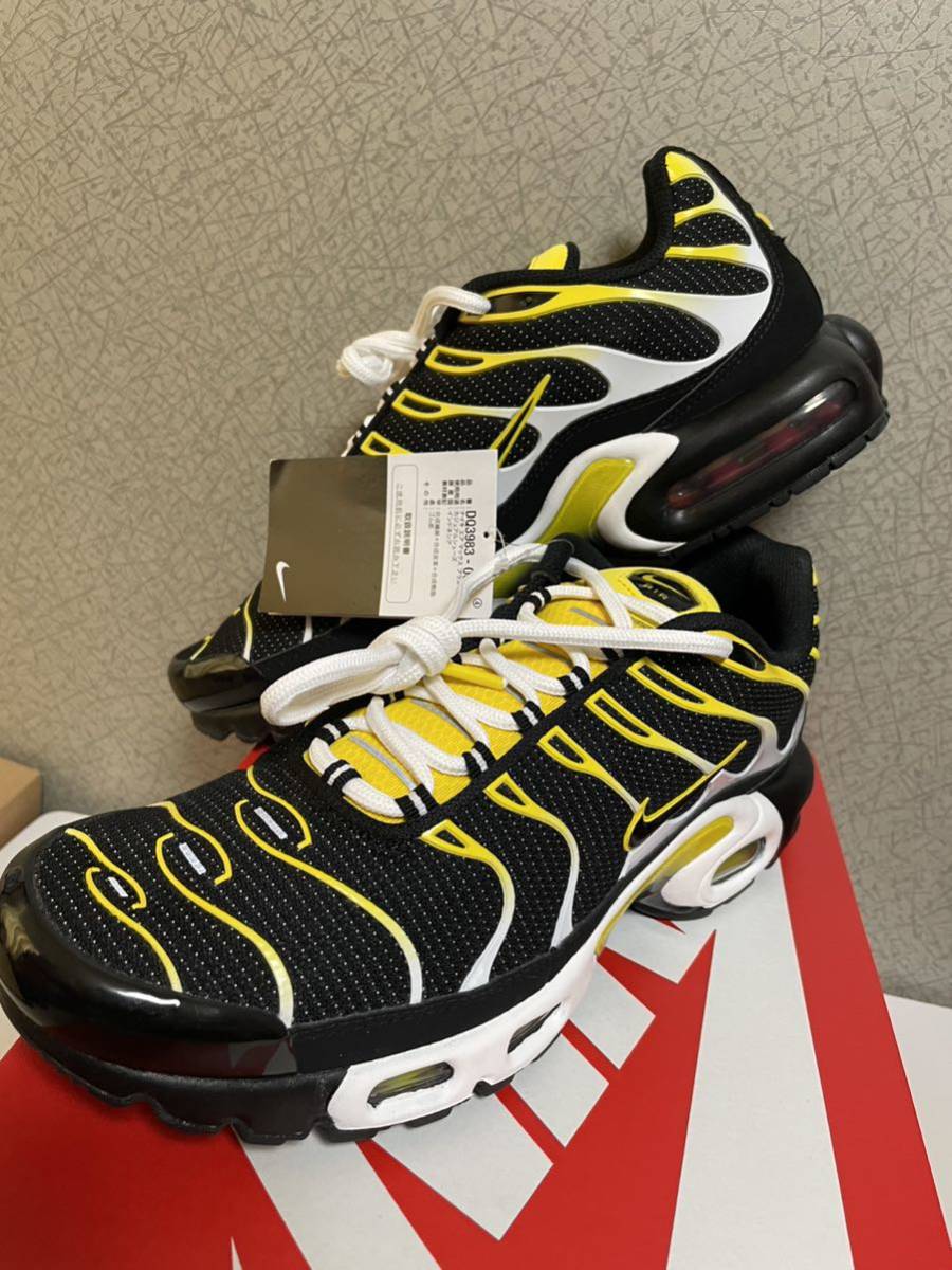 【未使用】NIKE AIR MAX PLUS ナイキ エア マッスクプラス 27.5cm 黒黄白