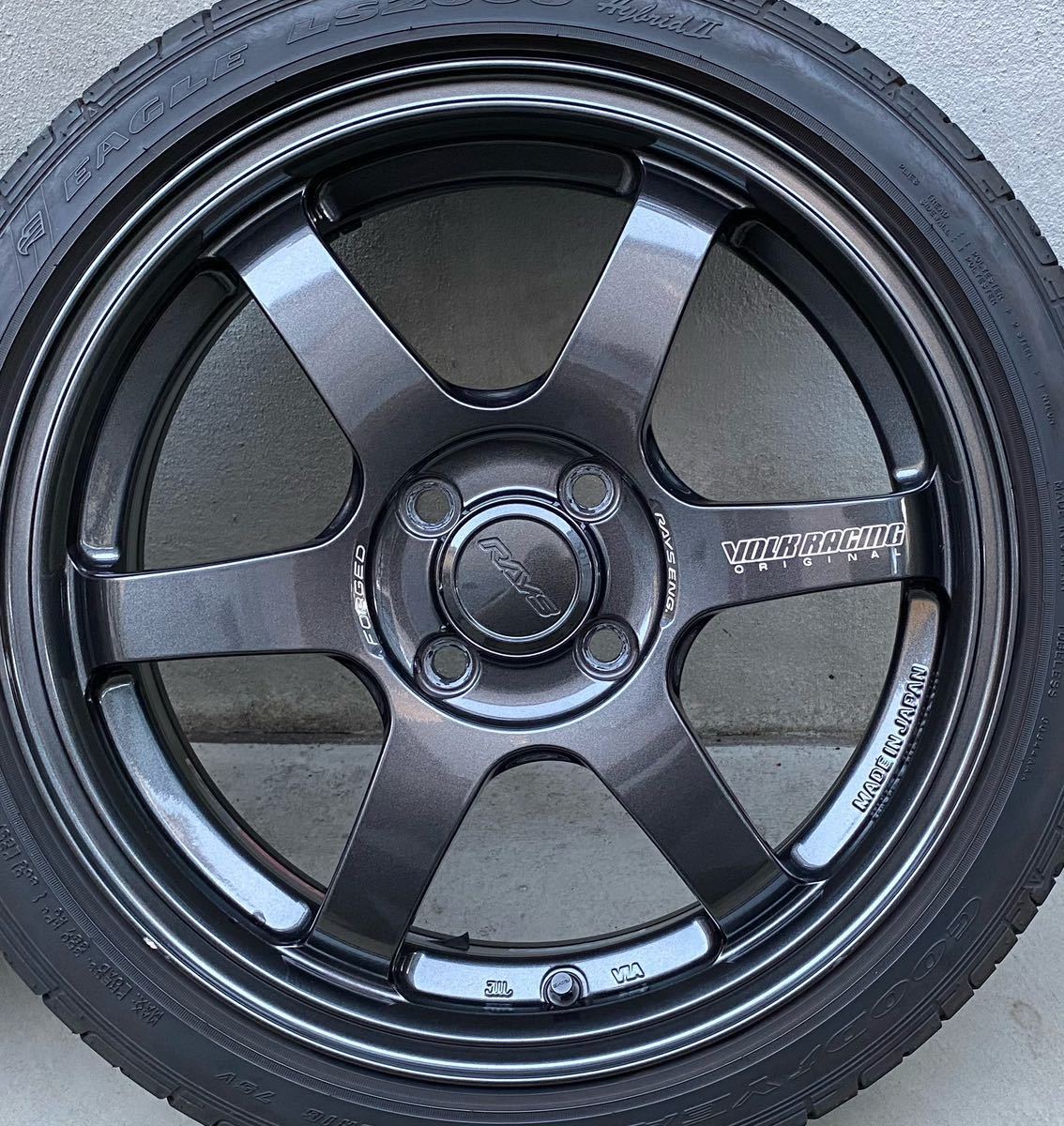 美品】RAYS レイズ TE37 SONIC 16インチ 5.5J 16 off +45 ガンメタ 