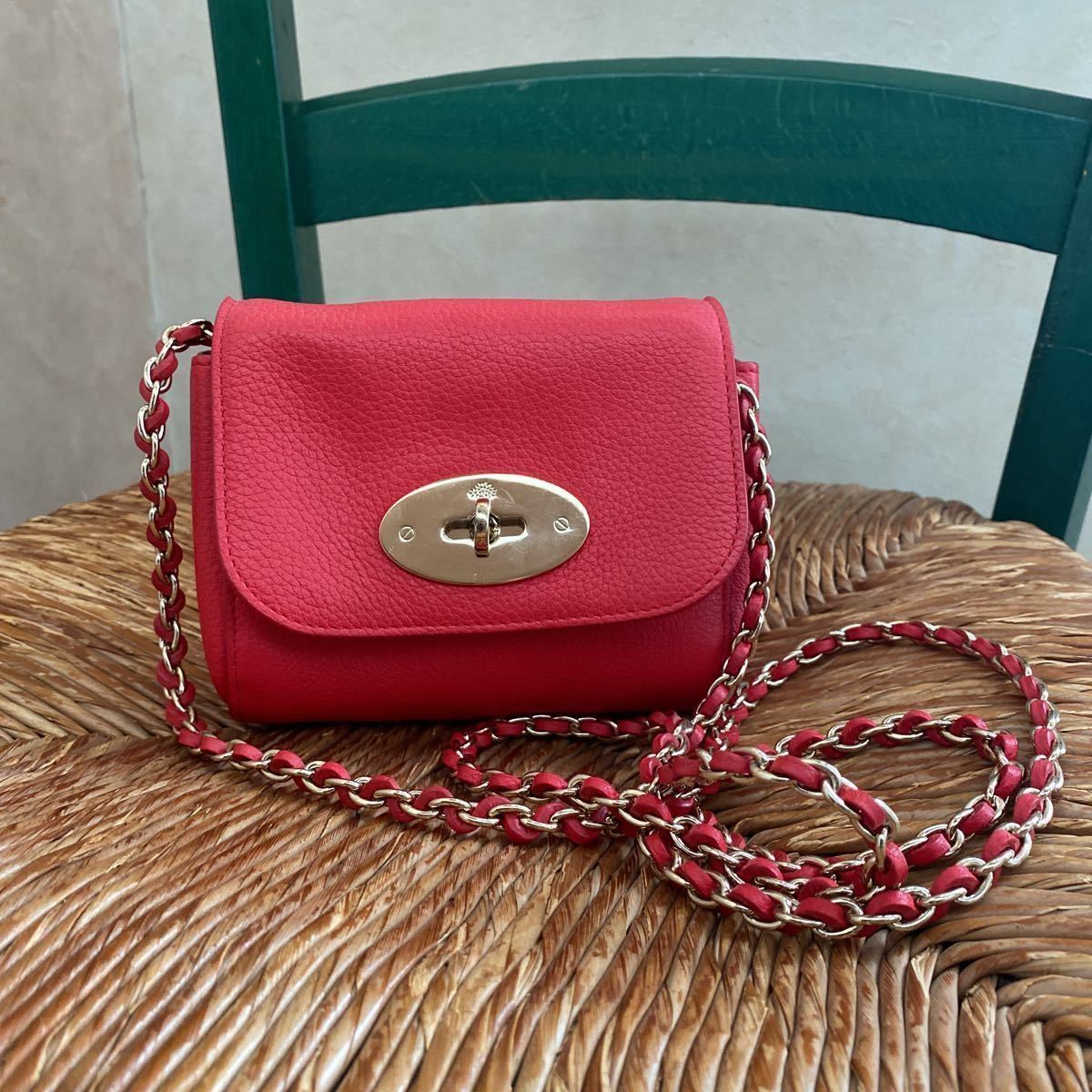 美品 Mulberry (マルベリー ）mini lily ミニ リリー ショルダーバッグ 