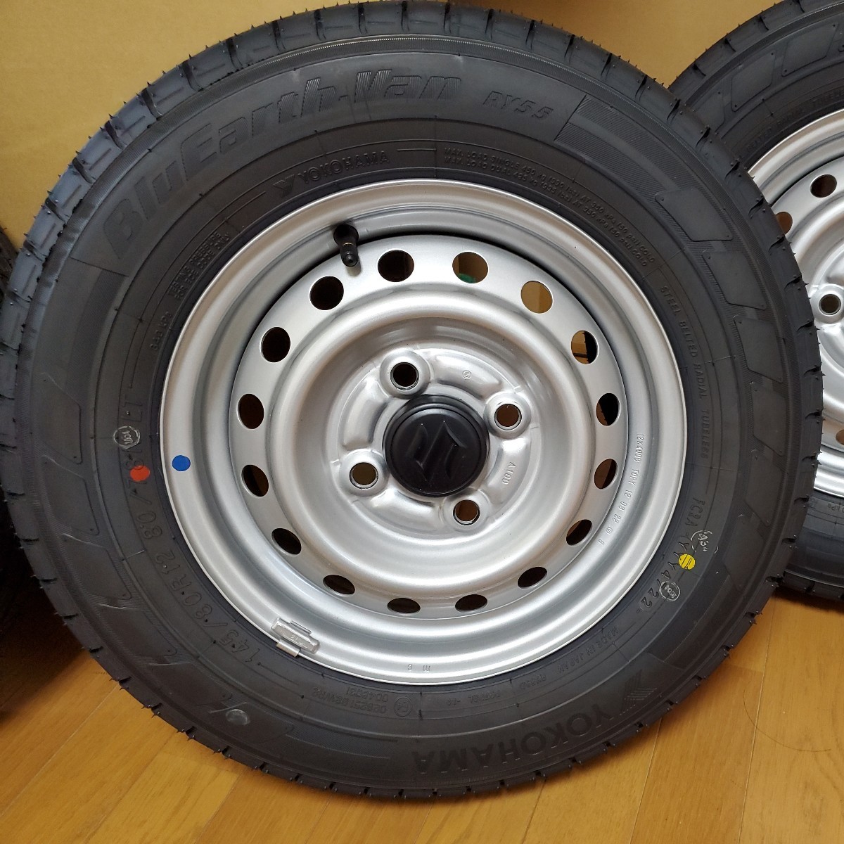 鉄ホイール 145/80/R12/78B/LT 横浜ゴムサマータイヤ スズキ 
