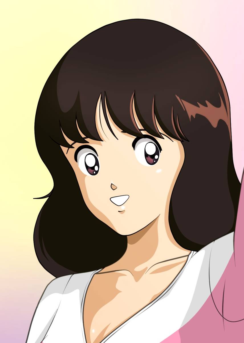 【A3サイズ】タッチ 朝倉南 レオタード Ver.選択式 手書きCGイラスト