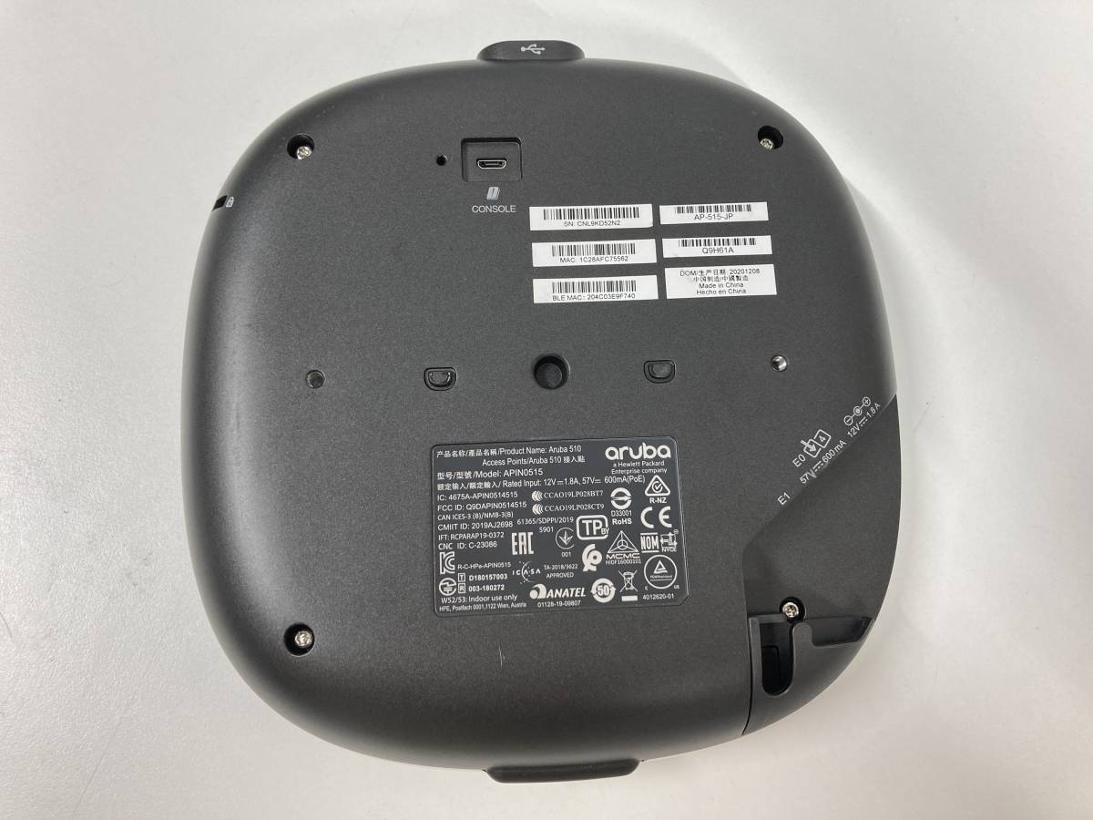 Aruba APIN0515 AP-515-JP 無線LAN中継アクセスポイント 20年製、初期 