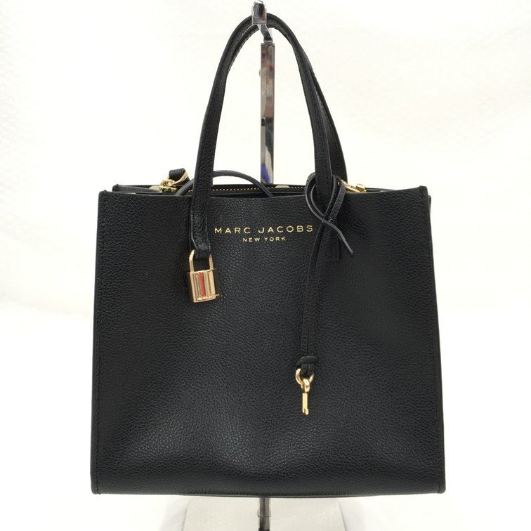 【BDAO6022】MARC JACOBS マークジェイコブス 2WAYトートバッグ M0015685 001 レザー ブラック