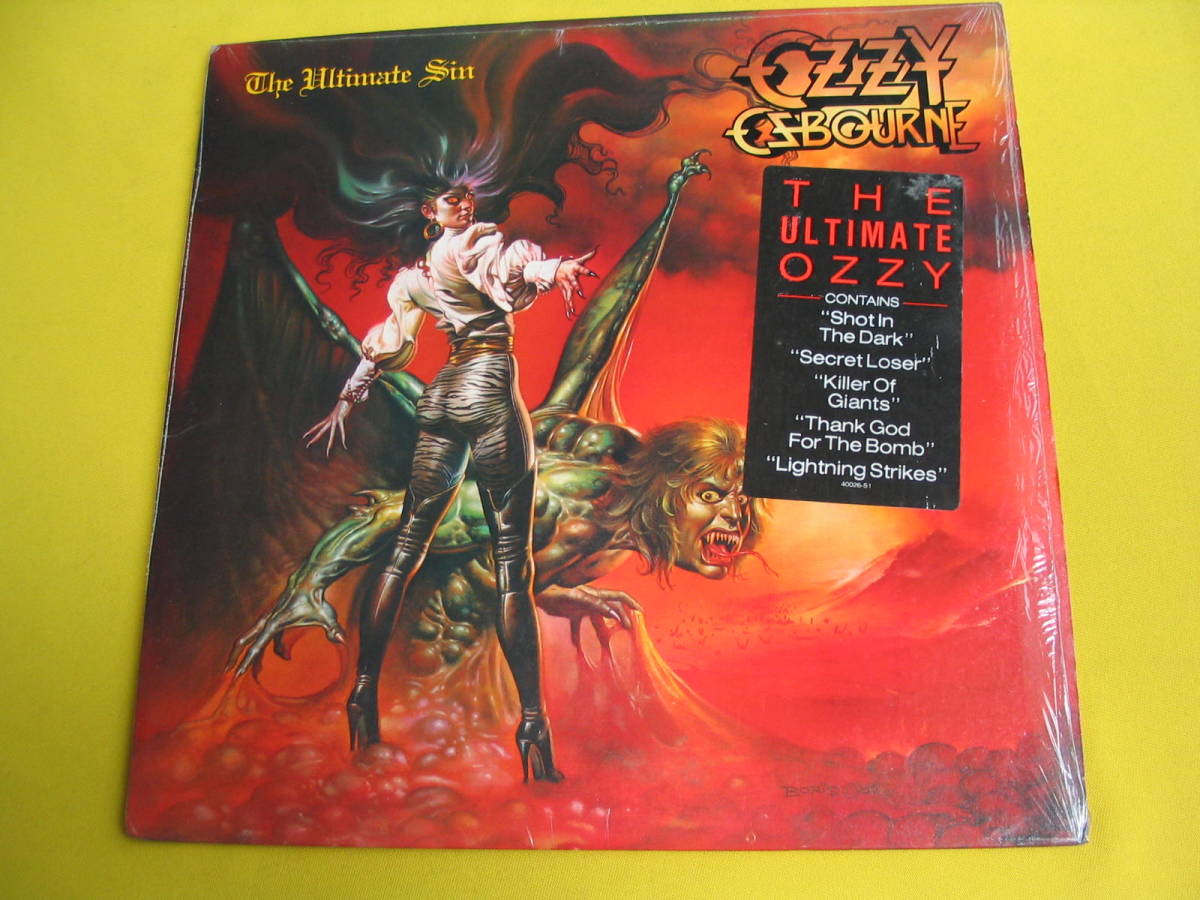 鮮LP. オジー・オズボーン. OZZY OZBOURNE. The Ultimate Sin. 米国盤. 美麗盤