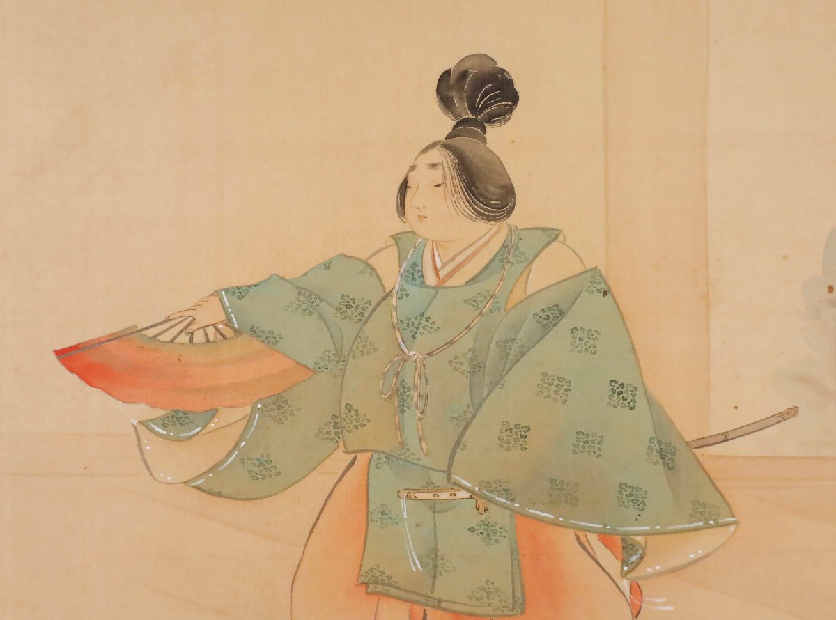 模写】吉】8964 土佐光一 踊り人物図 土佐派25世 光章の子 静岡美術