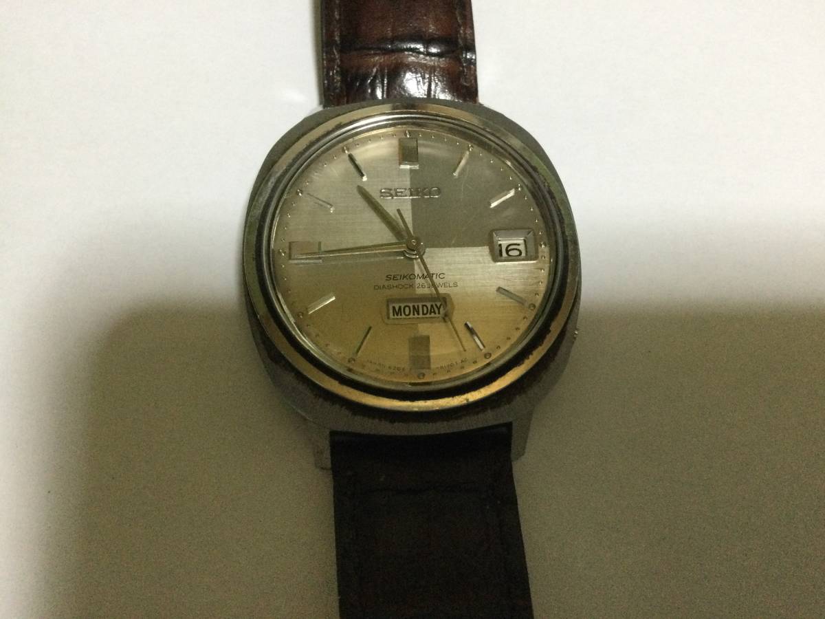 セイコーマチック 26石 デイデイト メンズ 自動巻き時計 