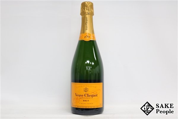 【SALE，限定SALE】 □注目! ヴーヴ・クリコ イエローラベル 250周年記念ボトル 750ml 12％ シャンパン