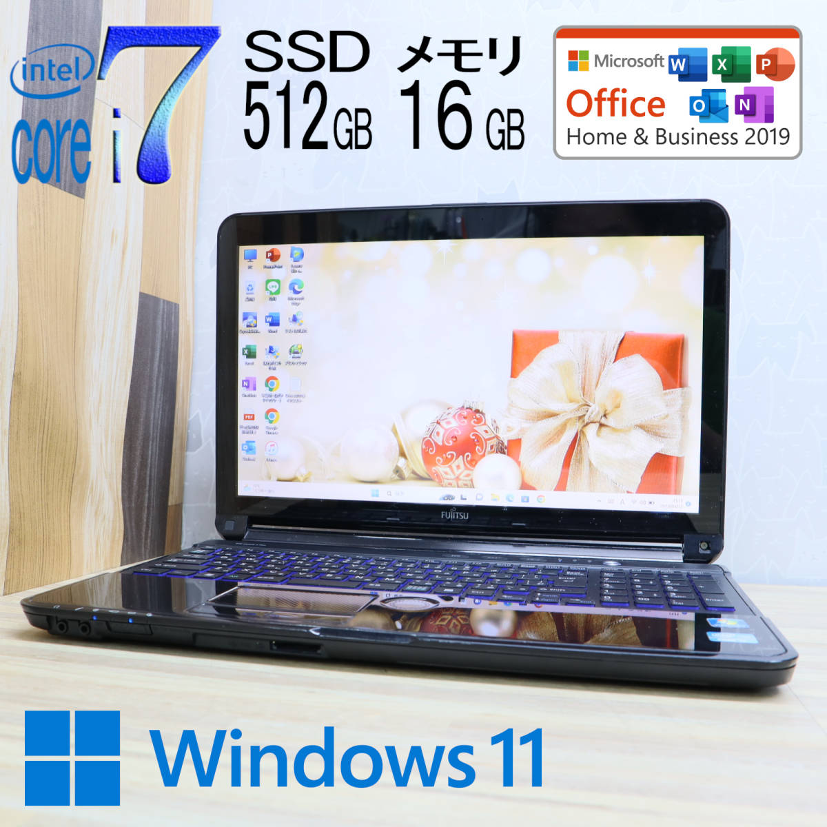 ☆美品 最上級4コアi7！新品SSD512GB メモリ16GB☆A77G Core i7-2670QM