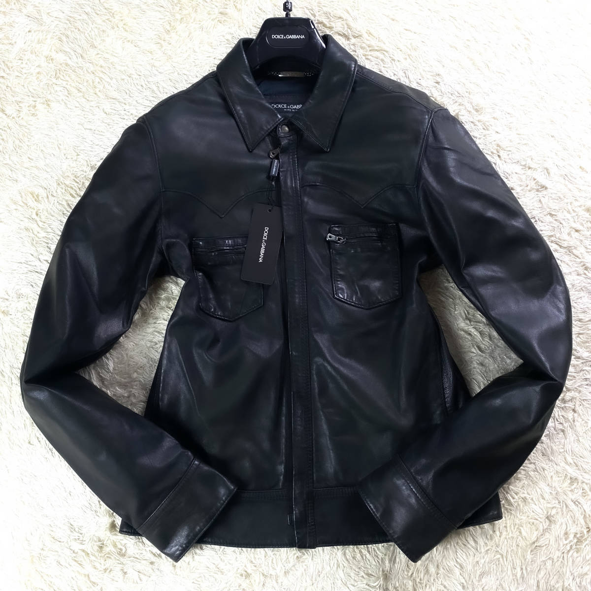 DOLCE&GABBANA 黒 ジャケット XL(LL) 極美品!XXL~XL.LL!ドルチェ 