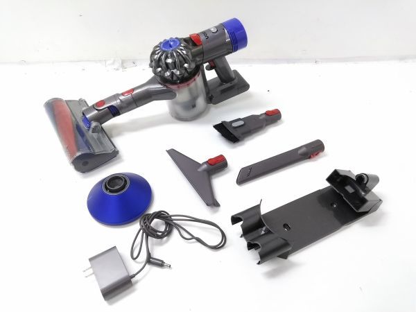 ♪Dyson ダイソン V7 fluffy SV11 ソフトローラー コードレスクリーナー サイクロン掃除機 充電器 ブラケット ツール付 A041918D @140♪