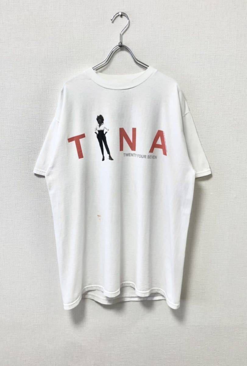 90's Jerry Lorezo着用 TINA TURNER TWENTY FOUR SEVEN TOUR 2000 L ティナターナー ビンテージ Tシャツ アーティスト バンド sade bjork