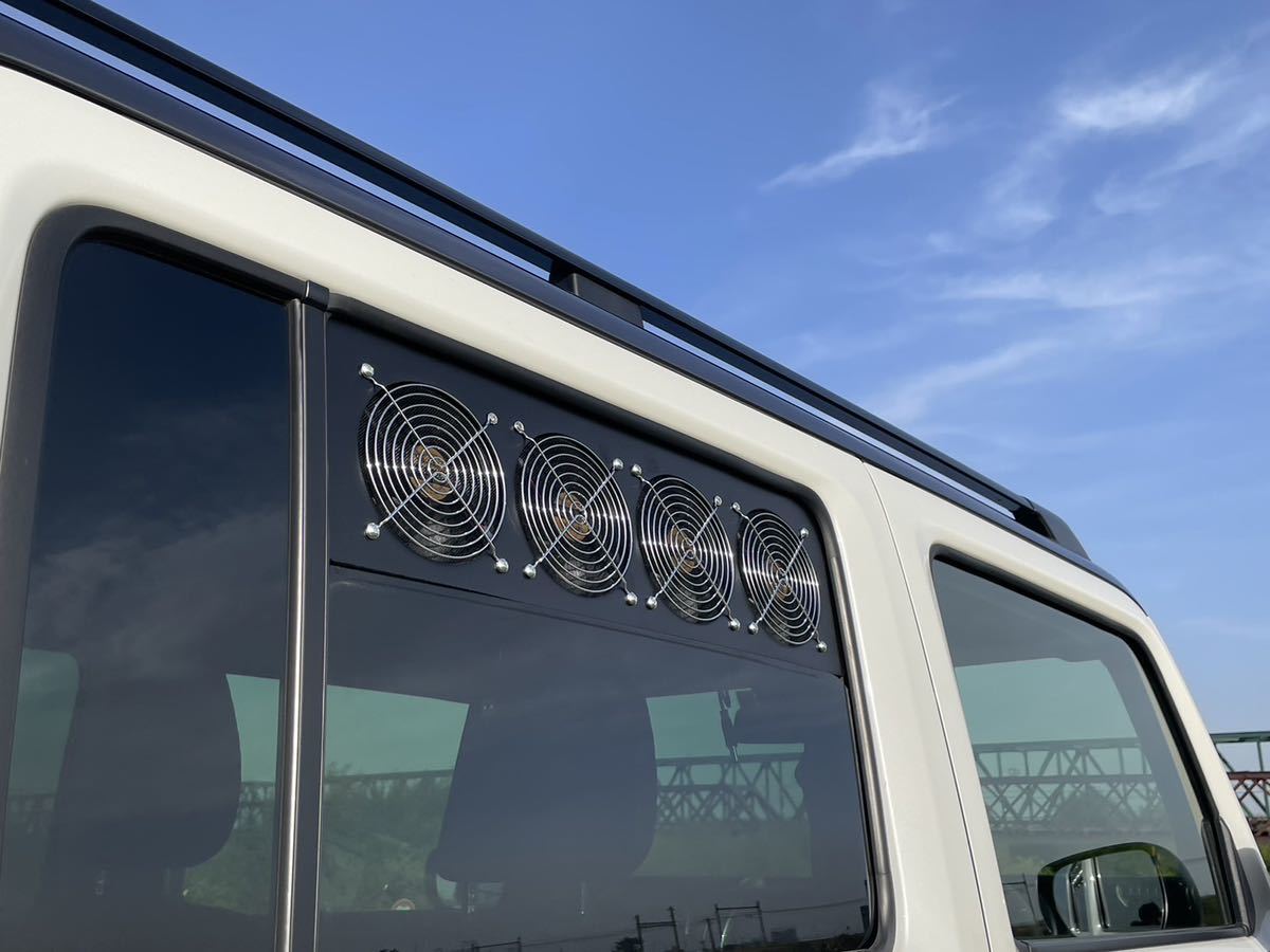 新型ハスラー/他 換気ファン 窓はめ込み式 USB電源 換気扇 快眠 車中泊 