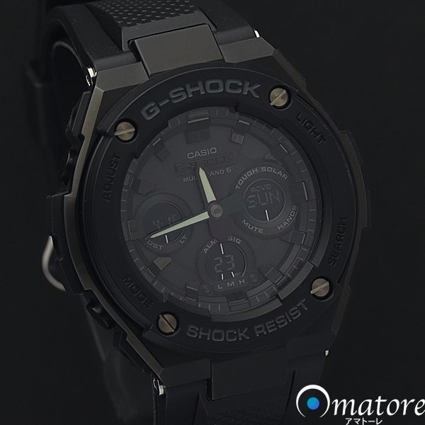 1円～◎極上美品◎CASIO カシオ Gショック【G-STEEL(Gスチール)】電波ソーラー GST-W300G-1A1JF◎箱保取説 メーカー保証残有り