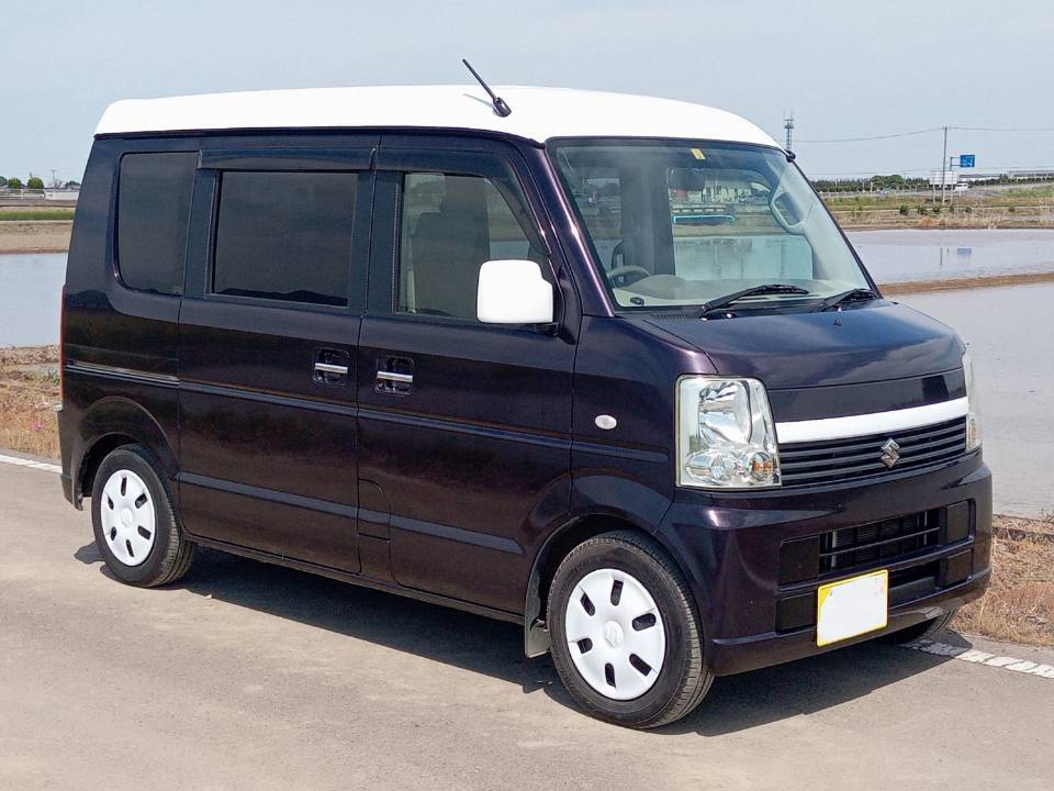 スズキ エブリイワゴン DA64W 白色ハイルーフ 車検たっぷり R7年3月 白 