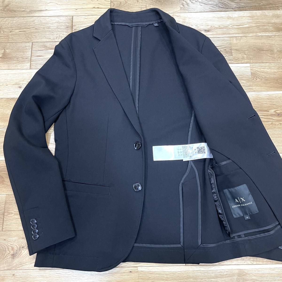 ①11 美品 ARMANI EXCHANGE アルマーニエクスチェンジ テロテロ素材 2B 