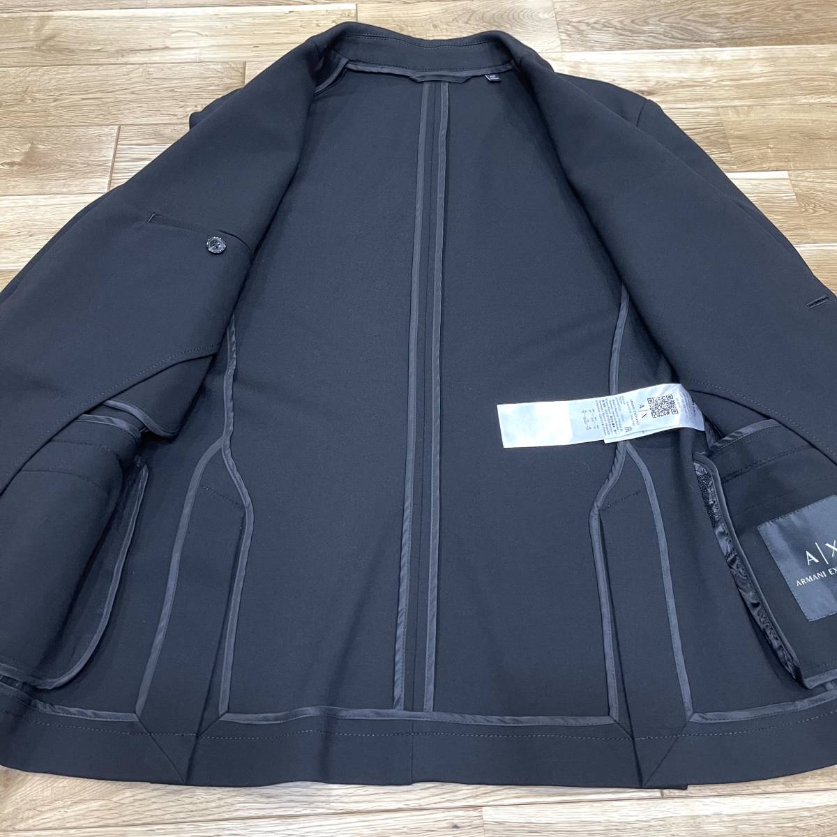 ①11 美品 ARMANI EXCHANGE アルマーニエクスチェンジ テロテロ素材 2B 