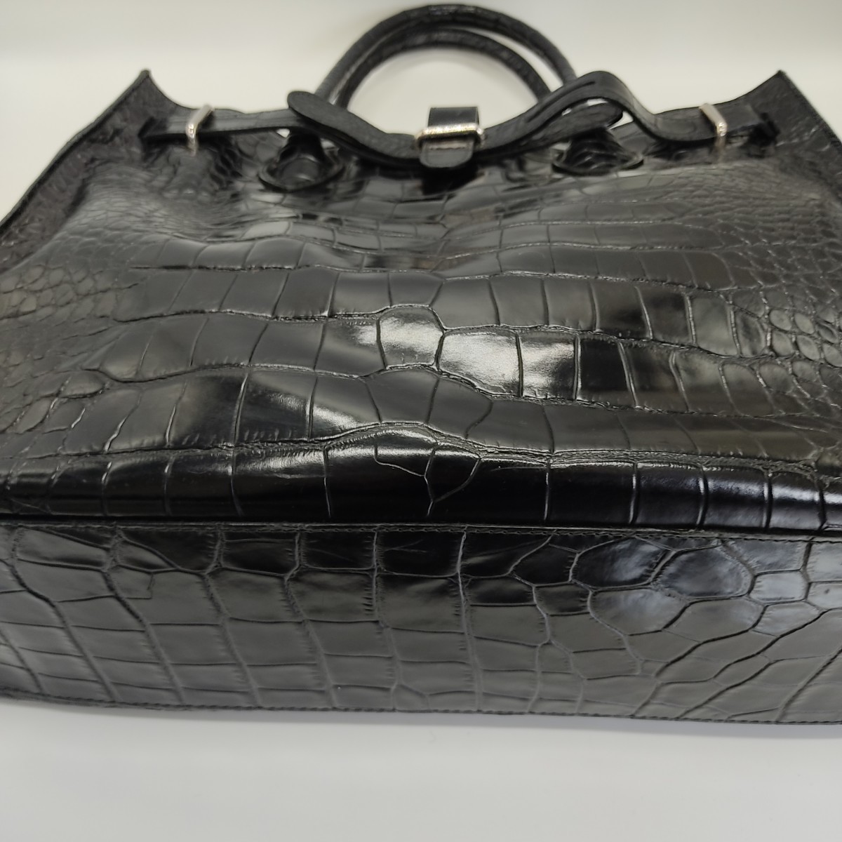 1円 〜【入手困難品】フルラ FURLA クロコ トートバッグ ビジネス