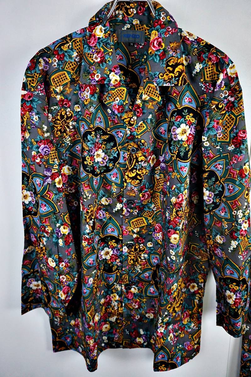 KENZO セットアップ パジャマ 上下セット M 花柄 総柄 綿100 日本製