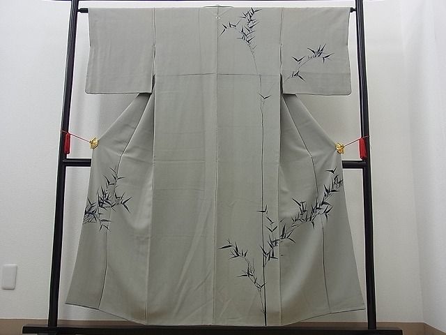 着物屋ほのか□訪問着 手描き 草葉文 金彩 逸品 kg1223 正絹 逸品 金彩 式