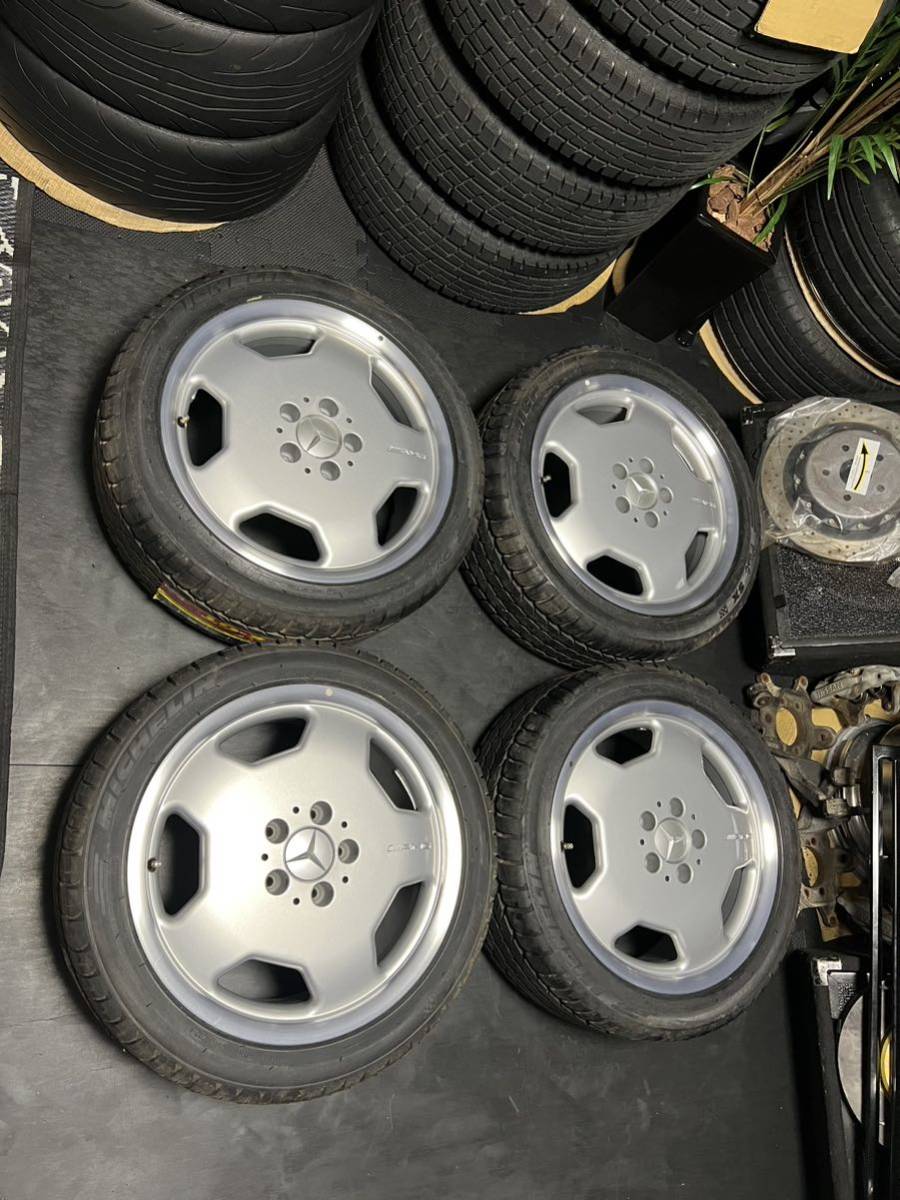 メルセデスベンツ W124 純正 AMG スタイリングII 希少未装着 17インチ 7.5J 42 112-5 HWA1244010302 当時物 納屋保管品 コレクション等に